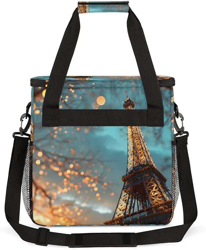 Eiffel Tower At Night Coffee Maker Carring Bag, Large Insulated Storage - Image 5