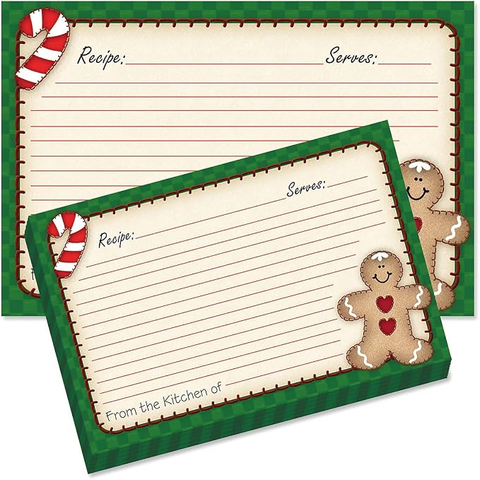 Current Gingerbread Man Recipe Cards by Current