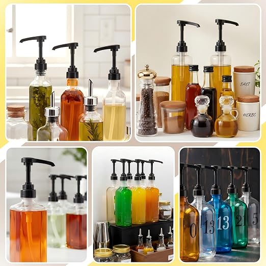 10 Pcs Coffee Syrup Pumps with Tip Covers, Compatible with Monin 750ml Glass - Image 6