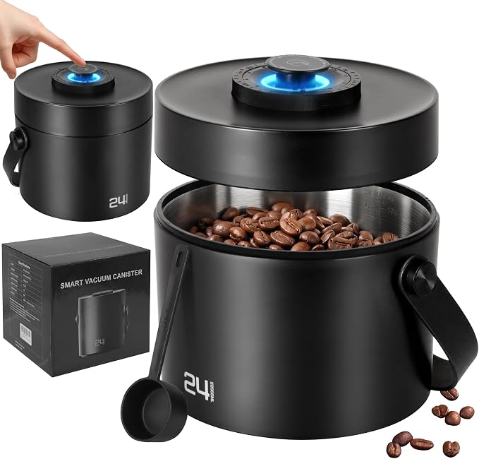 ROTTOGOON Auto Vacuum Coffee Canister, Rechargeable Airtight Coffee Container by ROTTOGOON