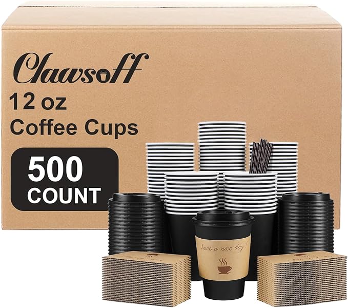 Clawsoff 500 Pack 12 oz Coffee Cups by BuyNow