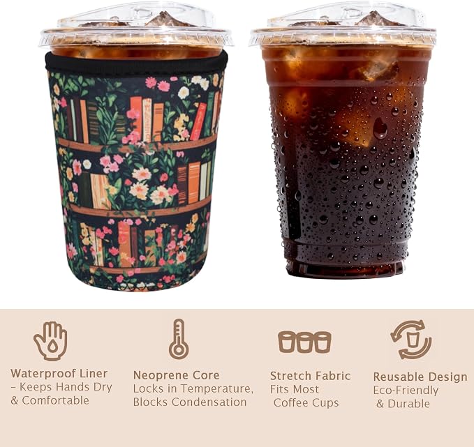 Reusable Insulated Sleeve for Iced Coffee Cup, Beverage Holder for Iced Coffee - Image 6