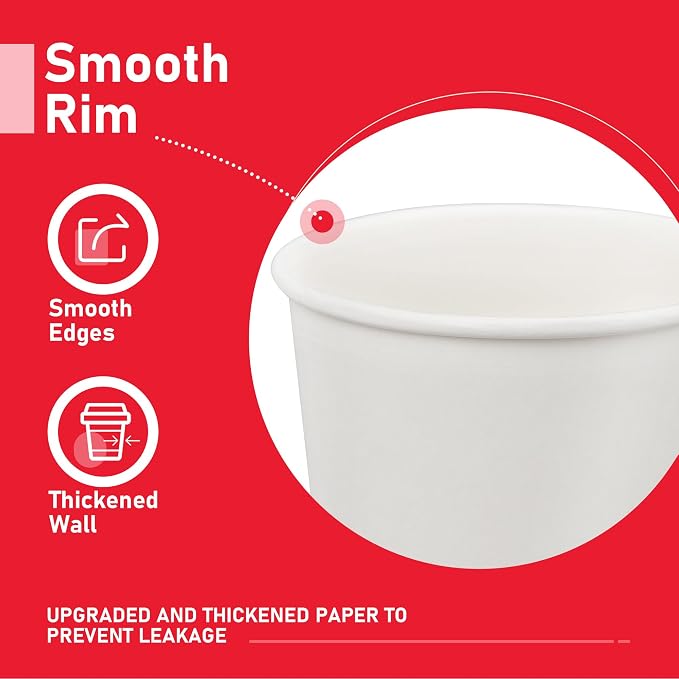 500 Pack 8 oz Paper Cups, Disposable Coffee Cups, or Juice - Image 9