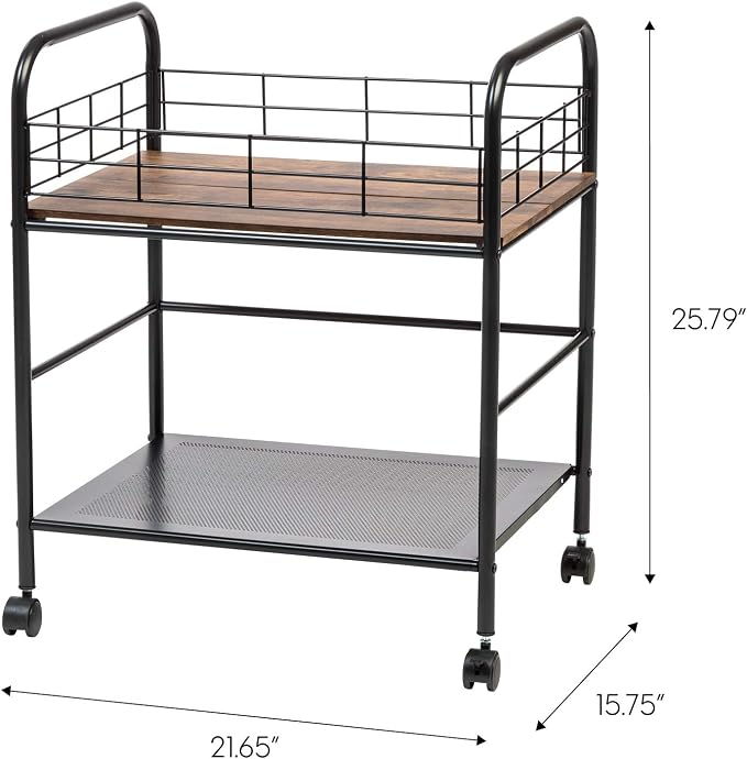 IRIS USA, Inc. 2-Tier Kitchen Storage Rolling Cart - Image 2
