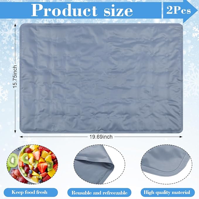 Reallnaive 2 Pcs Reusable Freezable Ice Mat - Image 2