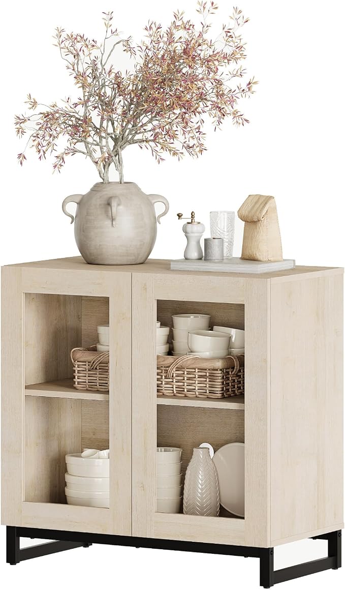 WAMPAT Sideboard Buffet Cabinets, Modern Credenza Sideboard - Image 8