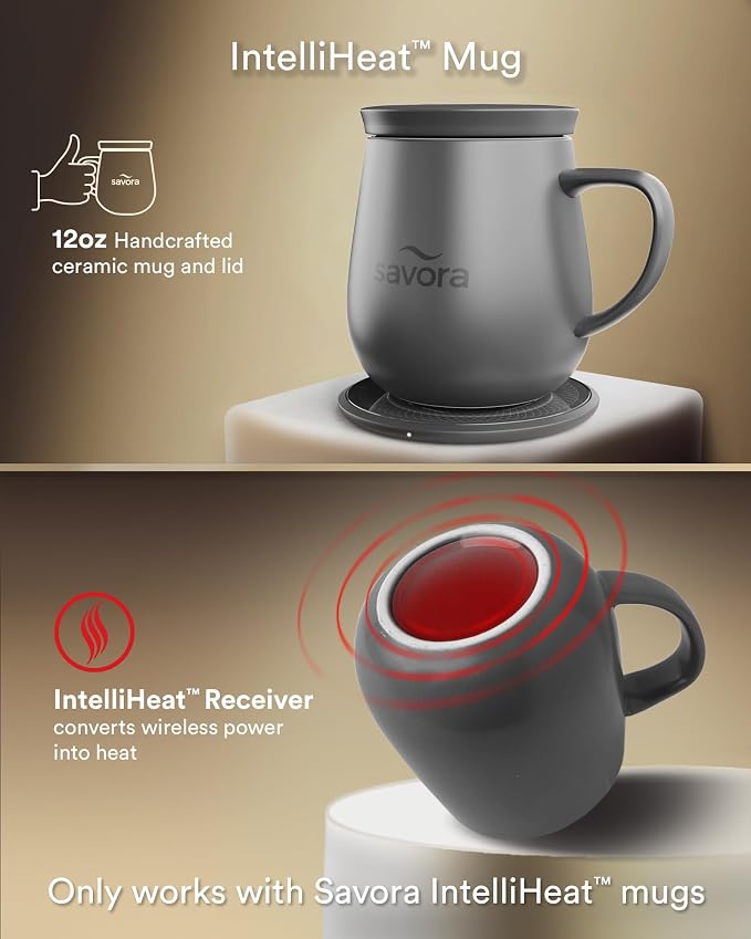 12oz IntelliHeat™ Coffee Mug | Barista’s Choice | Exclusive Wireless SmartSense - Image 4