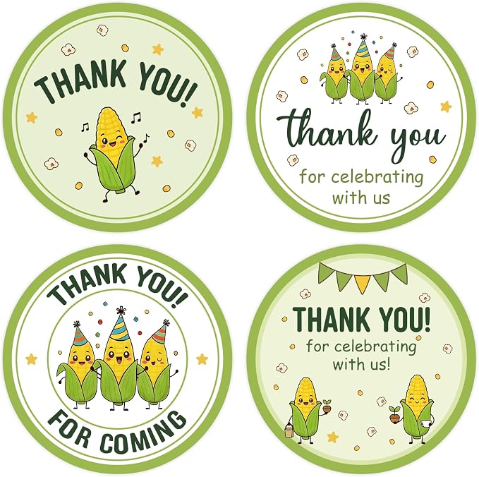 Serencatcher Corn Thank You Stickers by Serencatcher