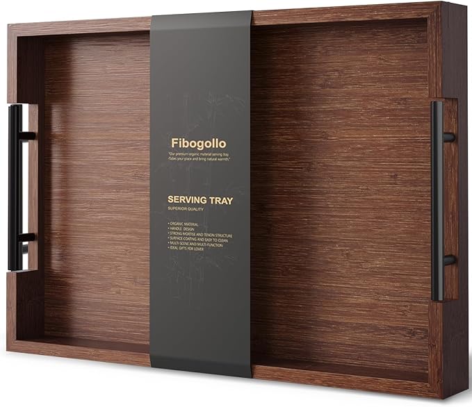 Fibogollo Bamboo Serving Tray by Fibogollo