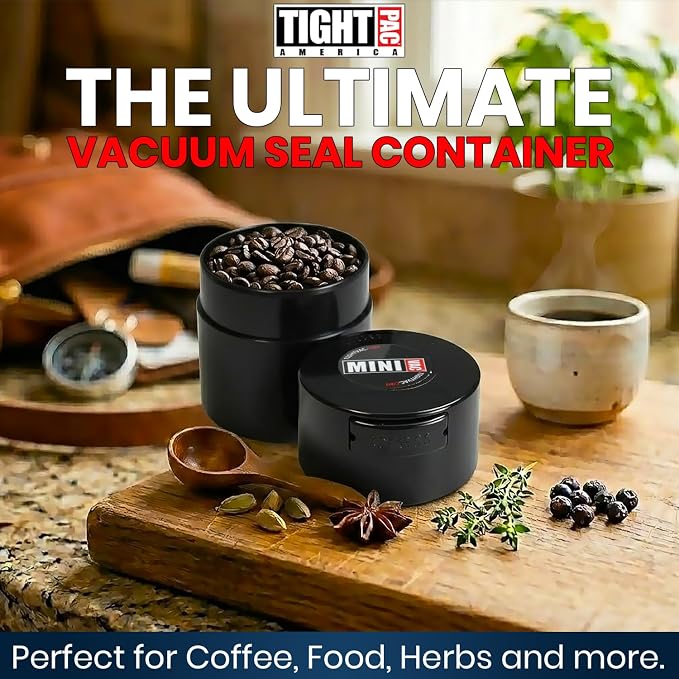 Tightpac Minivac Portable Vacuum Seal Airtight Container – Keeps Coffee Beans - Image 2