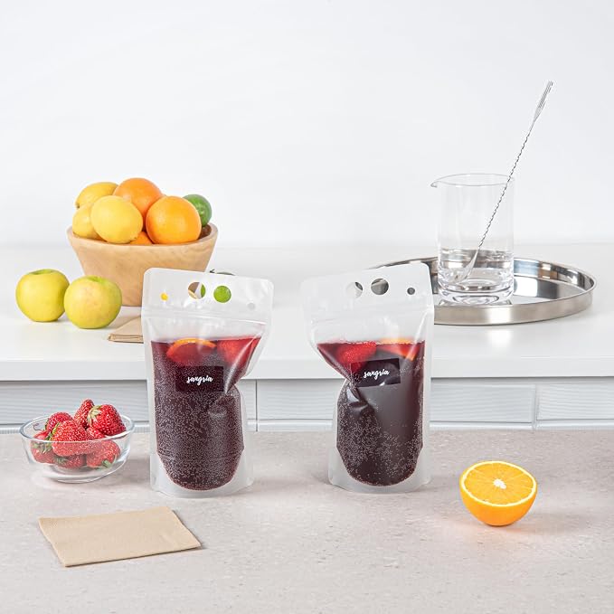 Restaurantware Label Tek 1.9 x 1 Inch Sangria Juice Bottle Labels 100 - Image 4