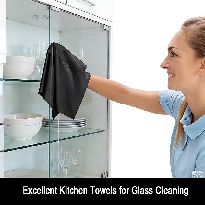 Wine Glass Polishing Cloth Microfiber Cleaning Cloths Kitchen Towels Glassware - Image 5