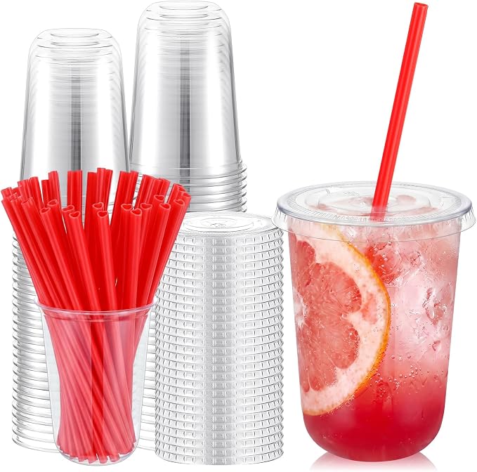 Ziliny 25 Sets Clear Plastic Cups by Ziliny