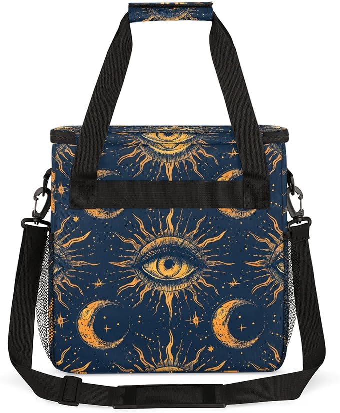 Boho Moon Coffee Maker Carring Bag, Large Insulated Storage Organizer Case Tote - Image 5