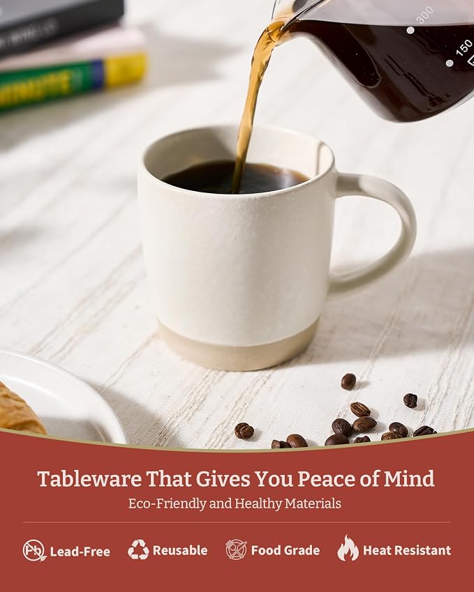 famiware Coffee Mugs Set of 4, Milkyway 13 oz Mug Set, Ceramic Cup Set - Image 4