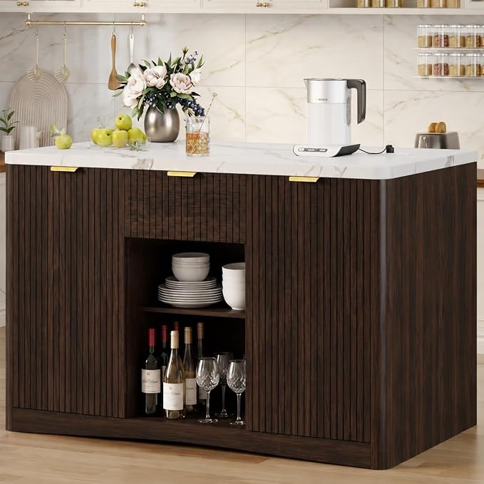 Marble Top Kitchen Island - Image 4