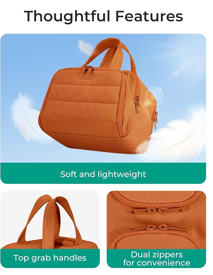 BAGSMART Travel Toiletry Bag, Puffy Toiletry Bag - Image 5