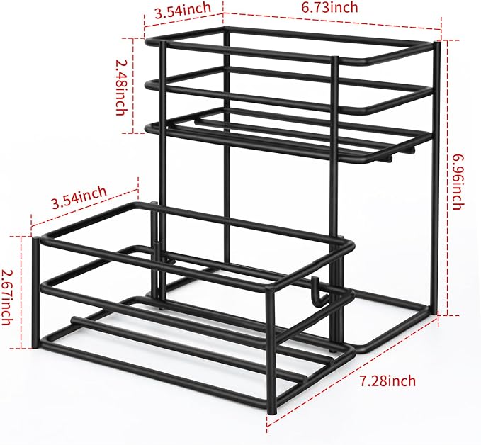 MCSAPIL Coffee Syrup Rack，Coffee Syrup Organizer - Image 3