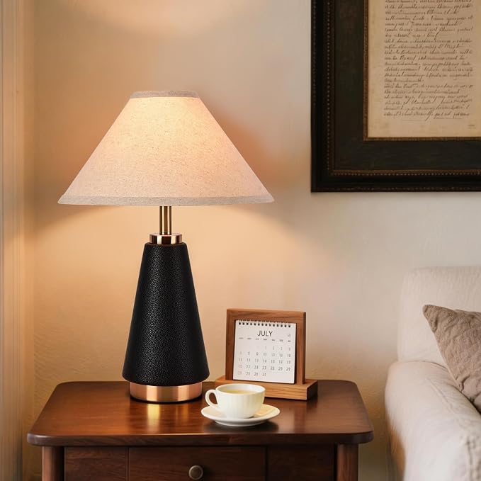 18.11 Inch Black Modern Table Lamp, Home Decor Lamp by Unknown