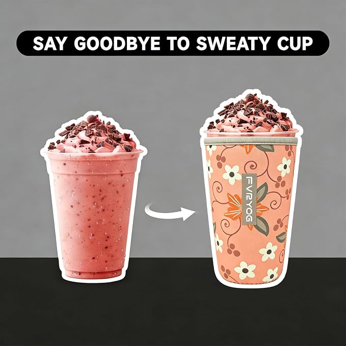 Reusable Insulated Neoprene Iced Coffee Sleeves - Image 2