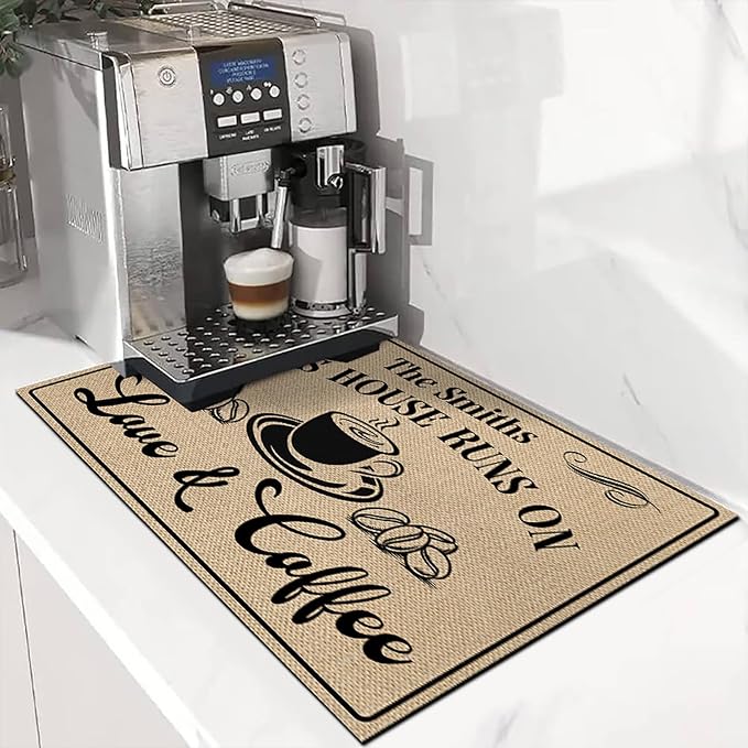 THUYPT Personalized Coffee Mat, Coffee Station Mat Quick Dry, Coffee Spill Mat - Image 6