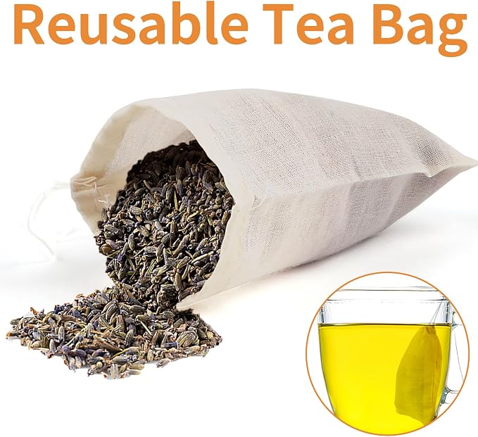 40 Pcs Empty Spice Bags for Cooking Soup, Reusable Tea Bags for Loose Tea - Image 6