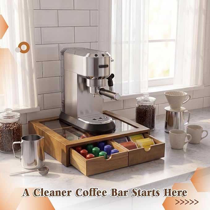 Natural Wooden Tea Bag Organizer - Image 2