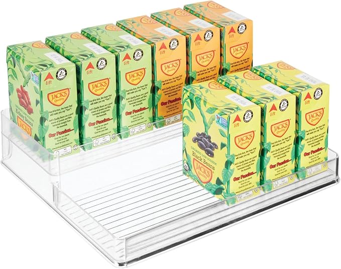 mDesign Plastic Kitchen Food Storage Organizer Shelves, Spice Rack Holder - Image 5
