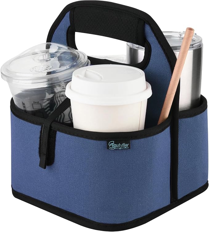 Beautyflier Reusable Insulated Coffee Cup Carrier, Portable Drink Carrier by Beautyflier