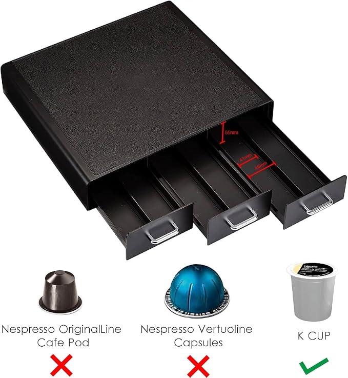 Amazon Basics K-Cup Compatible Coffee Pod Storage Drawer, 3 Easy-Open Drawers - Image 5