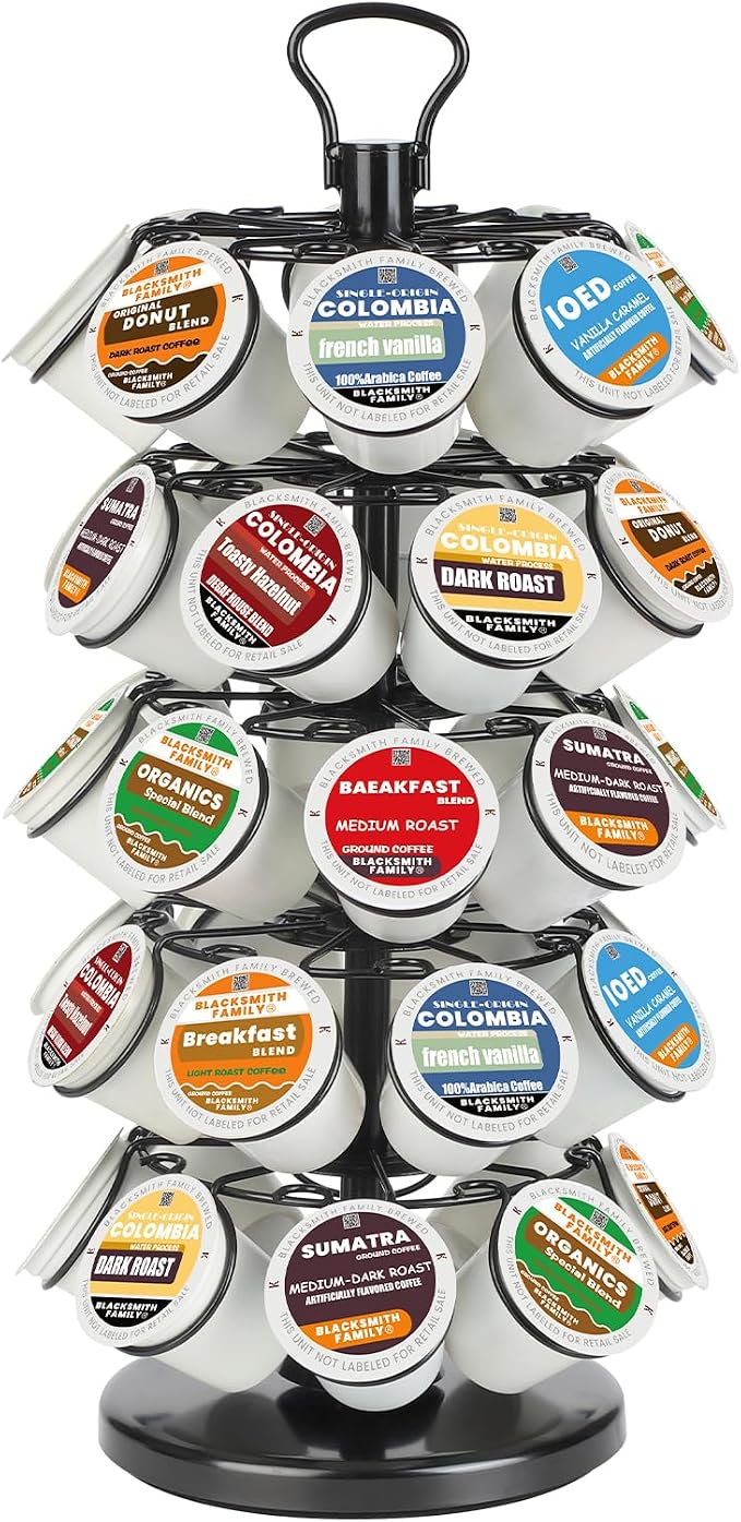 BLACKSMITH FAMILY K Cup Holders, K Cup Holder, K Cups Holder, K Cup Carousel by BLACKSMITHFAMILY