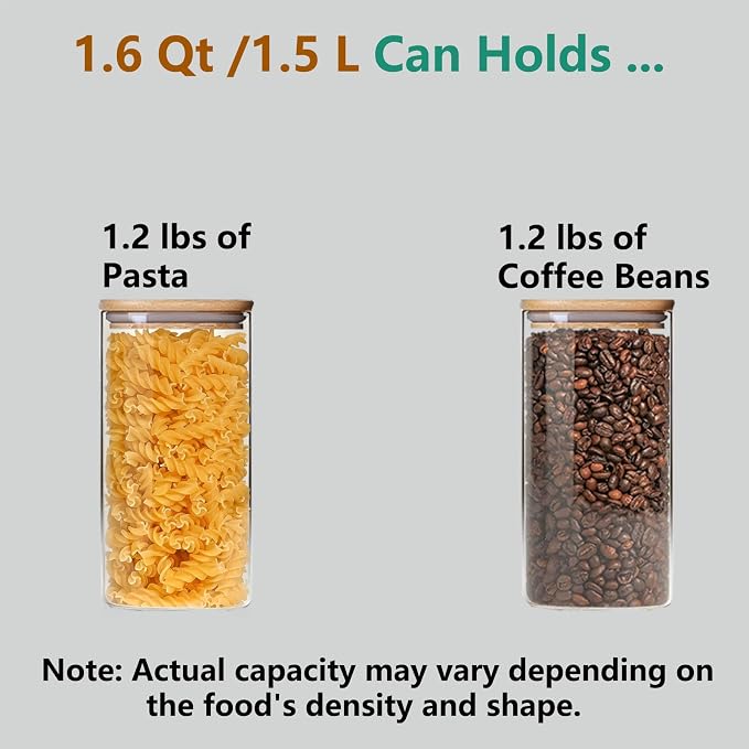 1.6 Qt Square Glass Storage Containers - Image 3