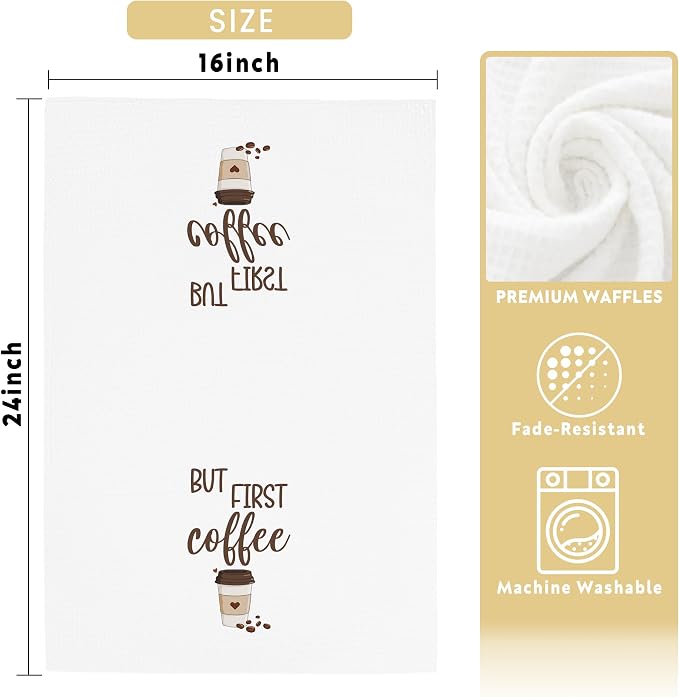 Coffee Towels Gifts for Women, Funny Coffee Bar Towels Gifts for Kitchen - Image 6