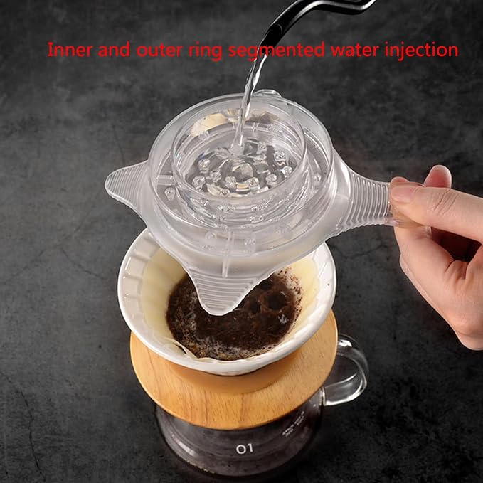 Hand Pour Coffee Shower Drip Filter Coffee Filter Drip Evenly Assist Reusable - Image 4