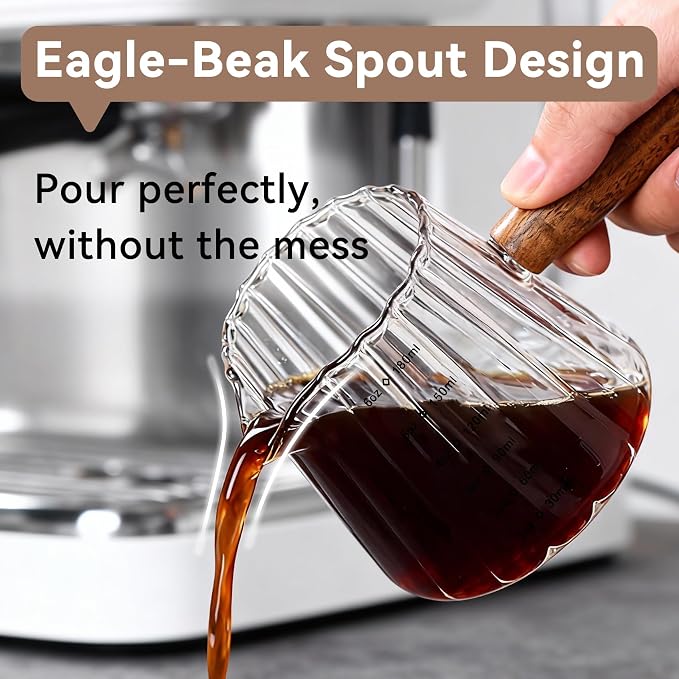 Glass Measuring Cup 6OZ, Espresso Accessories, Expresso Shots Cup, Espresso - Image 6