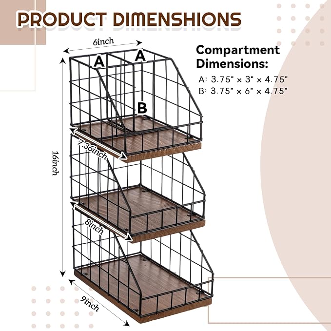 Coffee Bar Organizer 3 Tier - Image 2