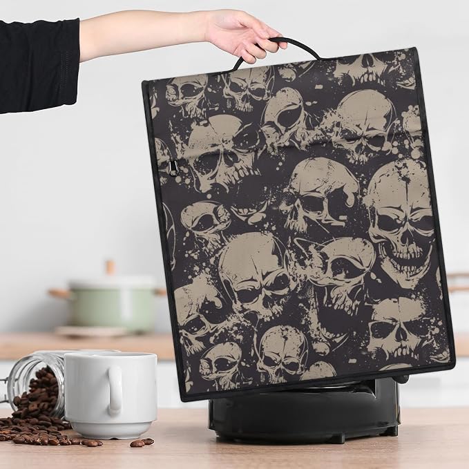 Skull Kitchen Aid Mixer Cover Compatible Stand Mixer Dust Cover | Grey Gothic - Image 9