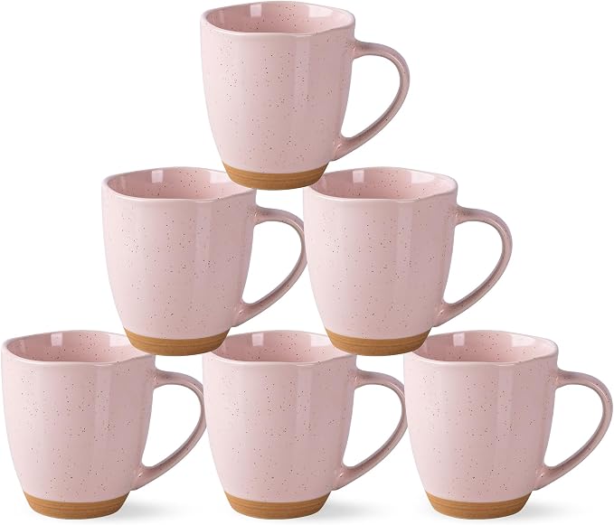 AmorArc 12oz Ceramic Coffee Mugs set of 6, Stylish Coffee Mugs by AmorArc