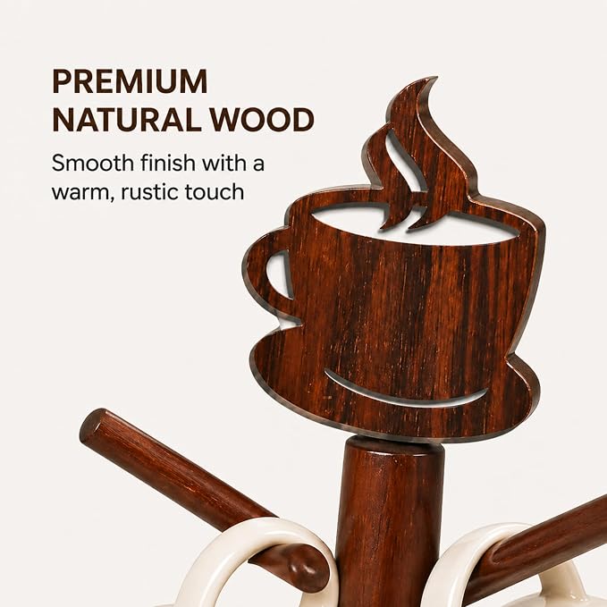 Geelin Coffee Mug Tree Holder 6 Hooks - Image 4