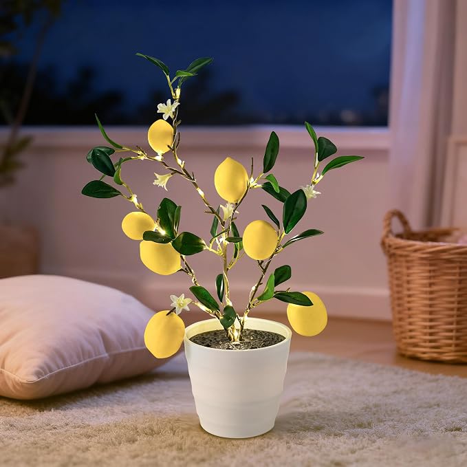 Artificial Lemon Tree Lamp Night Light, Lemon Lamp - Image 2