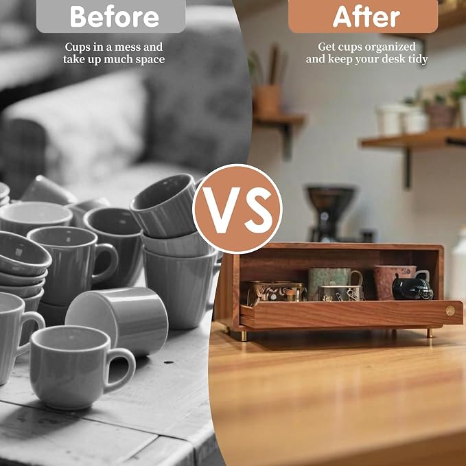 Wooden Coffee Station Storage Rack - Image 5