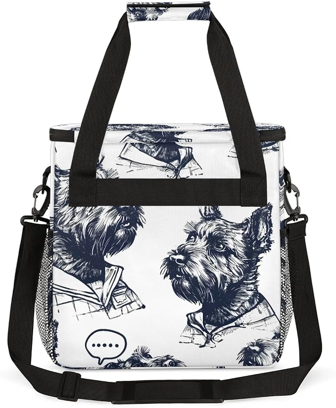 Cool Dogs Scottish Terrier Coffee Maker Carring Bag, Large Insulated Storage - Image 5