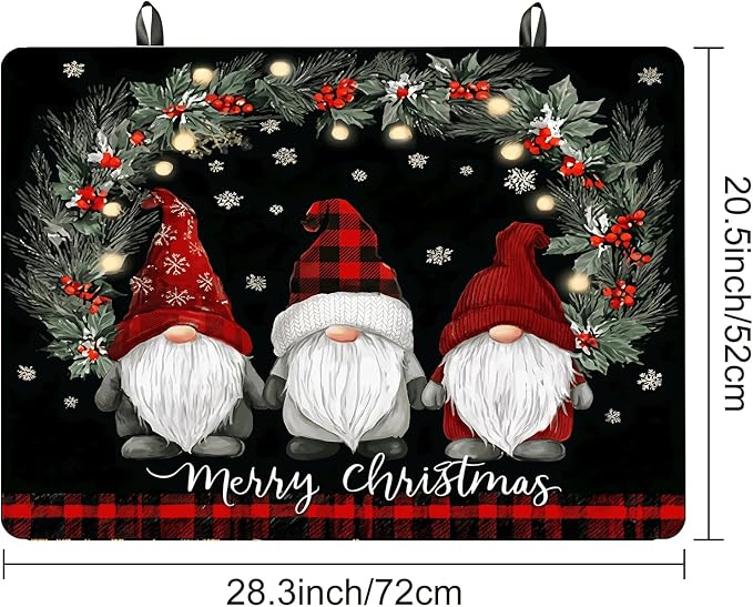 Christmas Gnome Stove Top Cover 28.3 x 20.5 Inches, Heat Resistant Glass Stove - Image 5
