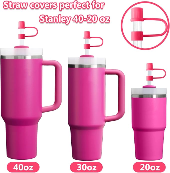 6PCS Silicone Straw Covers Cap Compatible - Image 4