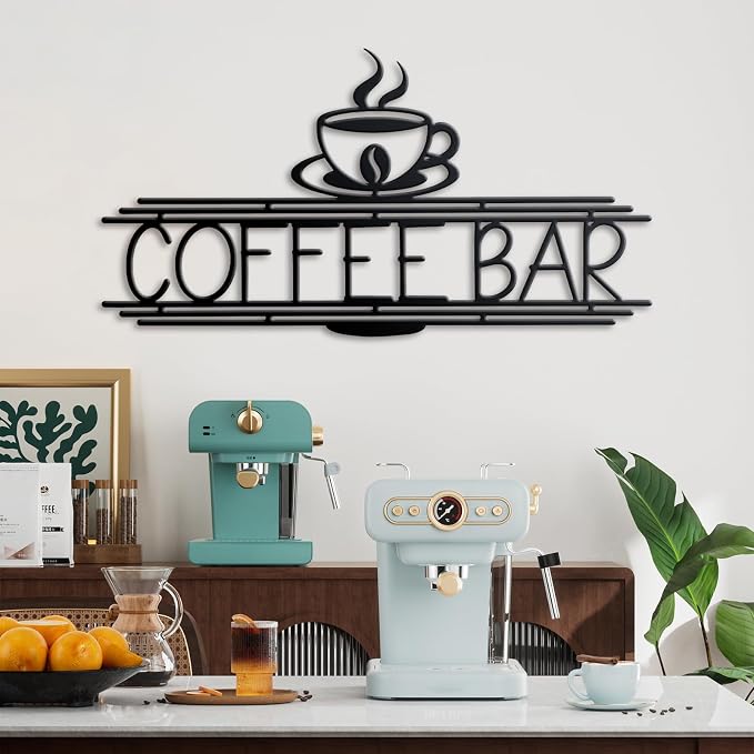Metal Coffee Bar Sign, 14.96x8 Inch Coffee Sign - Image 4