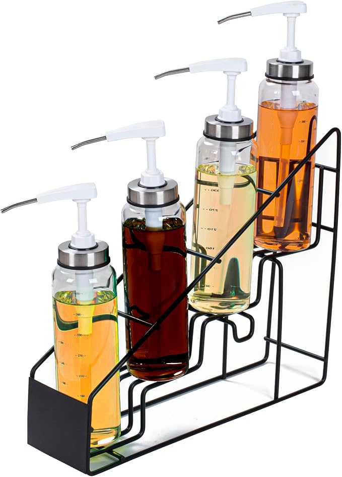 Restaurantware Restpresso 14 x 4 x 12 Inch Coffee Syrup Rack 1 4-Tier Syrup - Image 9