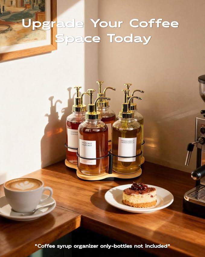 Rotating Coffee Syrup Organizer, Syrup Bottle Holder - Image 5