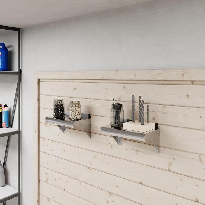 AmGood 6 in. x 10 in. Stainless Steel Wall Shelf | NSF | Metal Shelving | Garage - Image 8