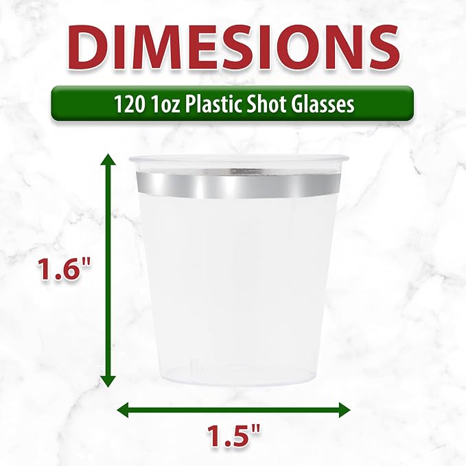 Mandala Crafts Disposable 1oz Plastic Mini Shot Glasses - Image 3