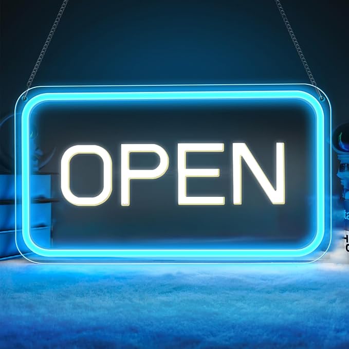 Open Signs for Business Window, Bright COB Chip LED Open Sign by ROLANCHE